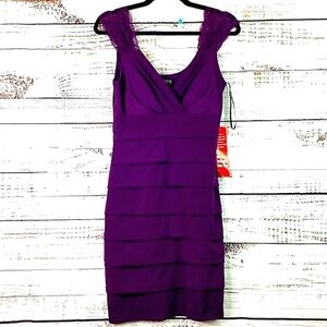 ENFOCUS STUDIO SIZE 6 PURPLE LACE DRESS PARTY HOLIDAYS